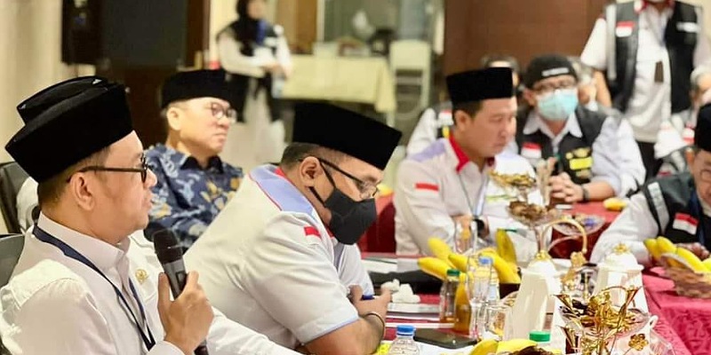 Ketua Panja Haji DPR RI 2022, Dr. H. Ace Hasan Syadzily saat memberikan paparan di depan Menteri Agama RI, Yaqut Cholil Qoumas/Ist