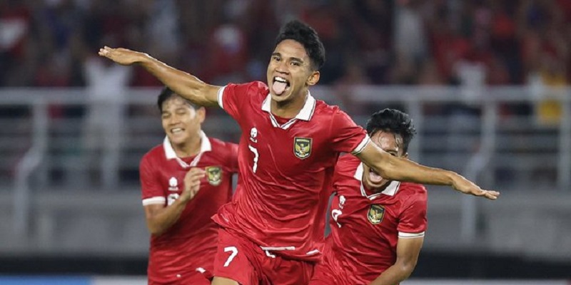 Gelandang serang Marselino Ferdinan saat merayakan gol ke gawang Vietnam/Repro