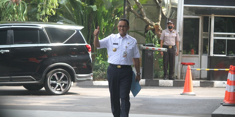 Gubernur DKI Jakarta Anies Baswedan datang seorang diri ke Gedung KPK/Sinpo