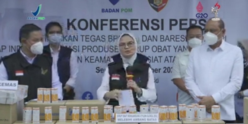 BPOM merilis dua perusahaan farmasi diduga memproduksi obat ET DEG/Repro