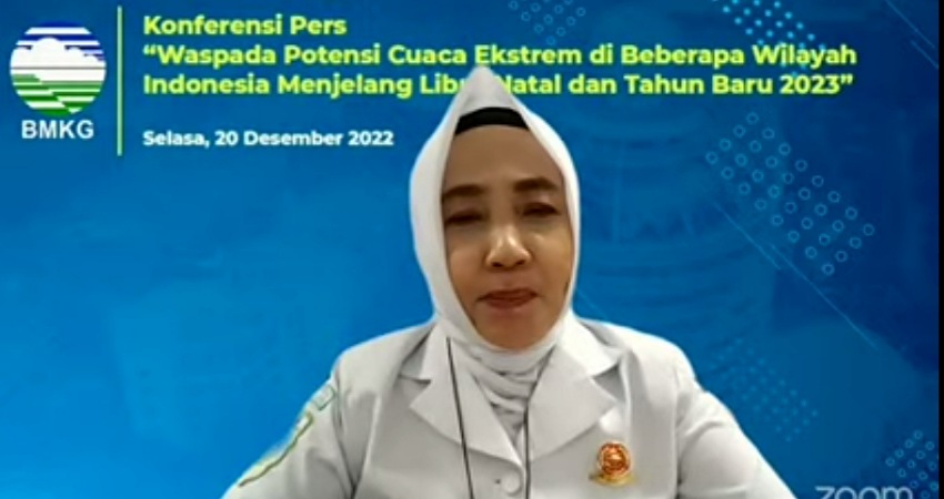 Kepala Badan Meteorologi, Klimatologi, dan Geofisika (BMKG) Dwikorita Karnawati/Tangkapan Layar