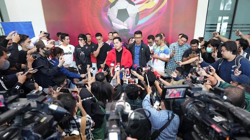 Menteri BUMN Erick Thohir mendaftar menjadi calon Ketua PSSI/Repro