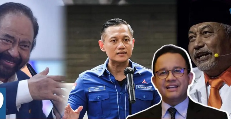 Ketum Demokrat Agus Bambang Harimurti Yudhoyono (AHY) mengajak PKS untuk penentuan Bacawapres diserahkan ke Anies Basweda/Foto: Kolase Kompas