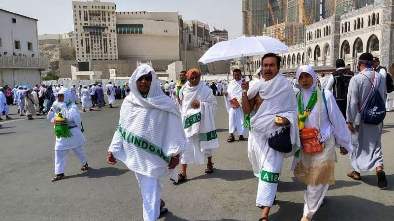 Ilustrasi suhu panas di Makkah. (Foto: Net)