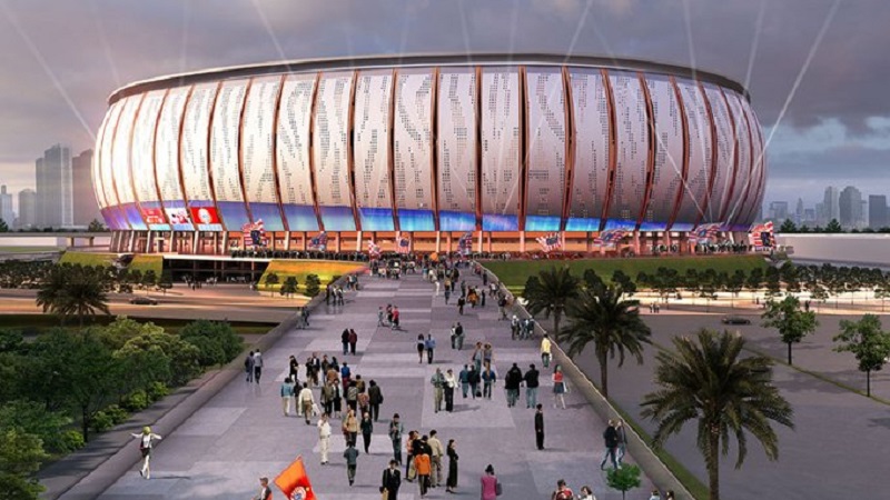 Stadion Jakarta Internasional Stadium (JIS) sebelum dihapus Buro Happold dari situs resminya. (Foto: Repro)