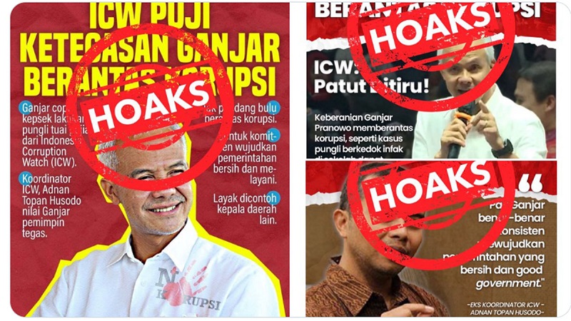 ICW bantah dukung pernyataan Ganjar Pranowo. -Tangkakpan layar twitter ICW @antikorupsi-