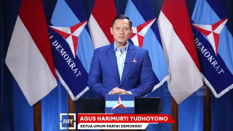 Pidato politik Agus Harimurti Yudhoyono (AHY). (Tangkapan Layar)