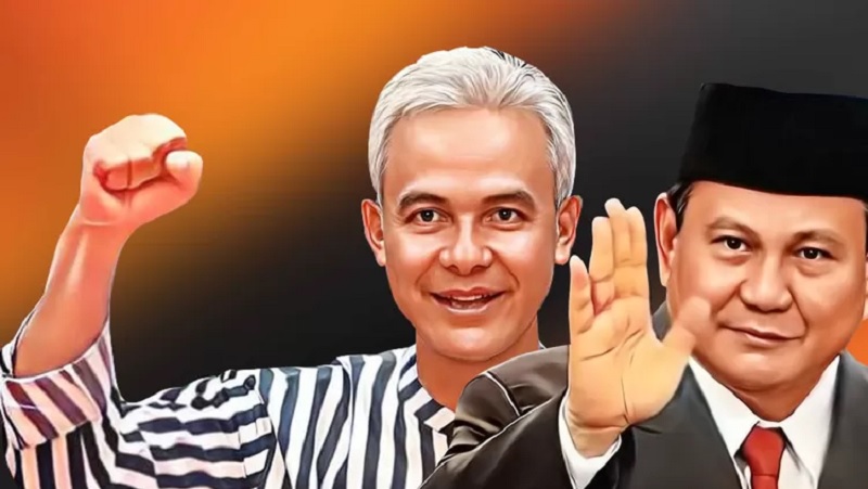 Ilustrasi Ganjar Pranowo dan Prabowo Subianto. (Foto: Info Indonesia)