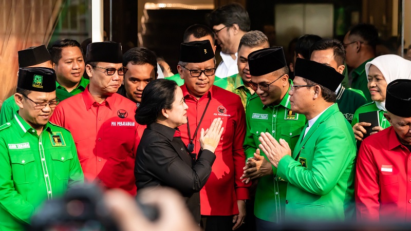 Pertemuan elit DPP PDIP dan PPP di Kantor PPP di Menteng, Jakpus. (Foto: @puanmaharani_ri) Pertemuan elit DPP PDIP dan PPP di Kantor PPP di Menteng, Jakpus. (Foto: @puanmaharani_ri)