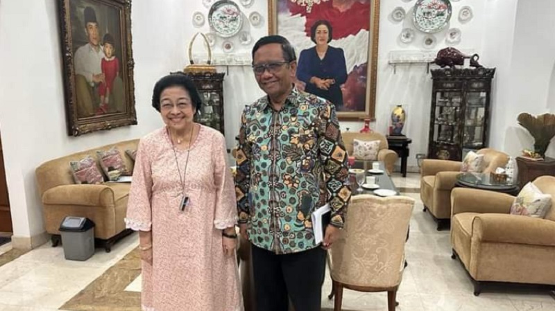 Foto pertemuan Megawati dan Mahfud MD beredar jelang pengumuman cawapres Ganjar. (Foto: Istimewa)