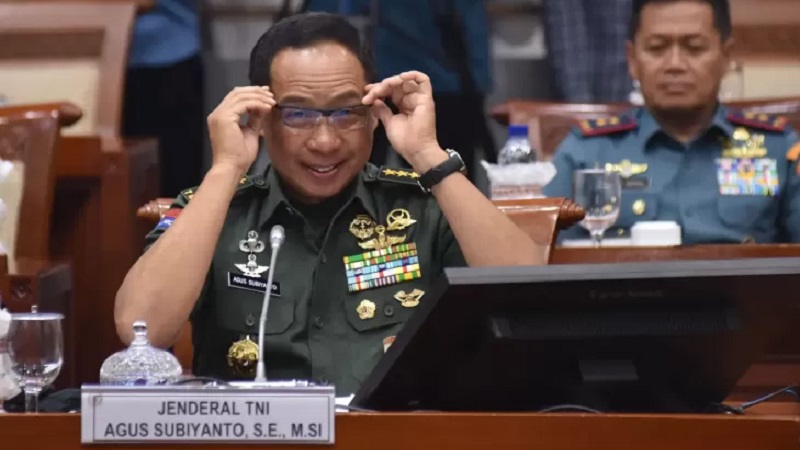 Kepala Staf Angkatan Darat (KSAD) Jenderal Agus Subiyanto resmi disetujui DPR RI menjadi Panglima TNI. (Tangkapan Layar)