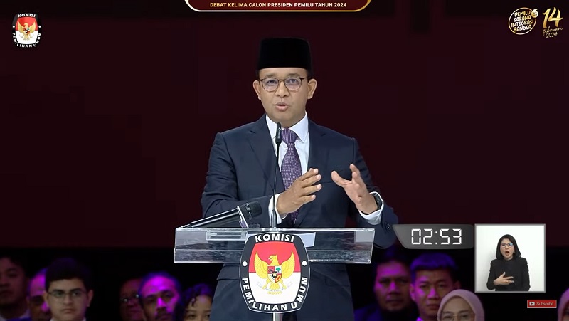 Calon Presiden nomor urut 1, Anies Baswedan. (TangkapanLayar)