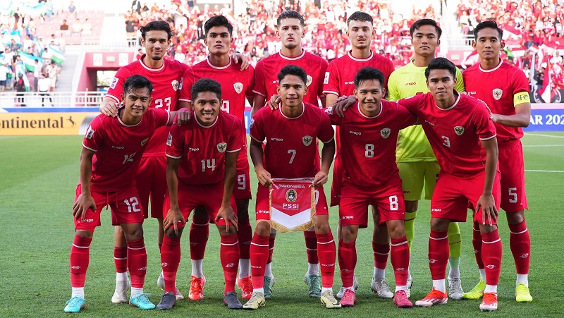 Skuad Garuda Muda U-23 di Semifinal Piala Asia U-23 di Doha, Qatar. (Foto: Dok PSSI)