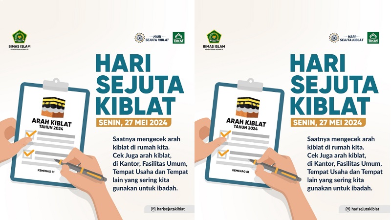 Hari Sejuta Arah Kiblat. (Foto: Ig @harisejutakiblat)