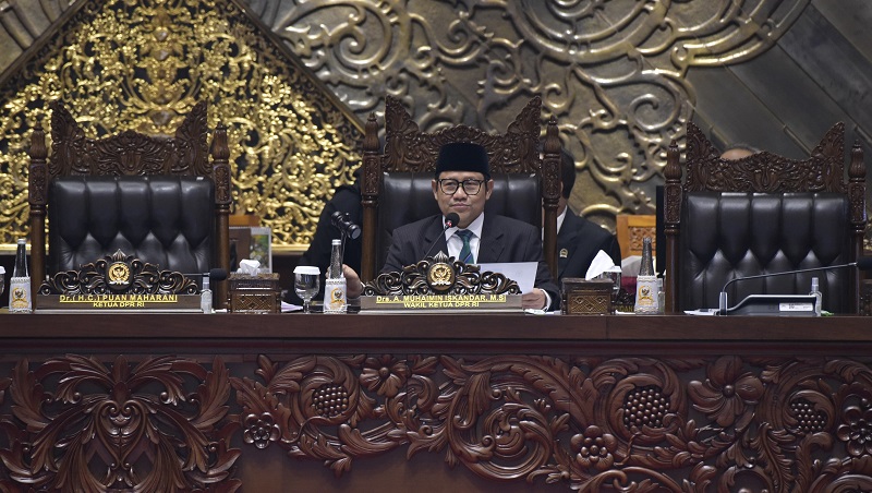 Wakil Ketua DPR RI Muhaimin Iskandar saat memimpin rapat Paripurna DPR RI. [Foto: Dok DPR]