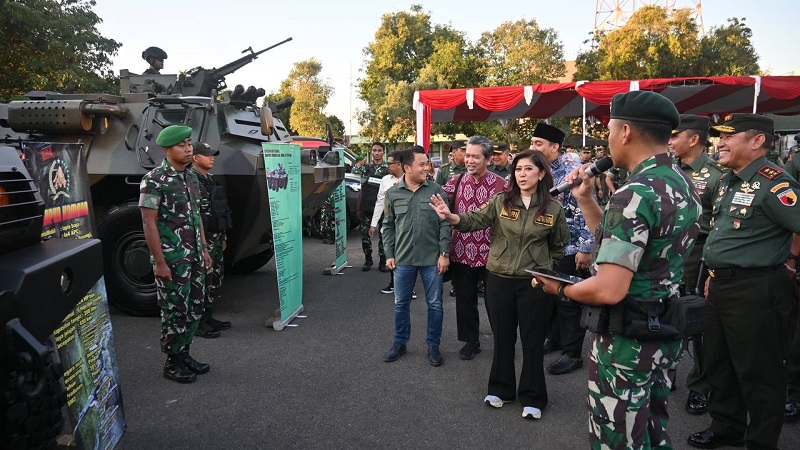 Ketua Komisi I DPR RI Meutya Hafid saat memimpin kunjungan kerja Komisi I DPR RI ke Kodam V/Brawijaya, Surabaya, Jawa Timur. [Foto: Dok DPR]