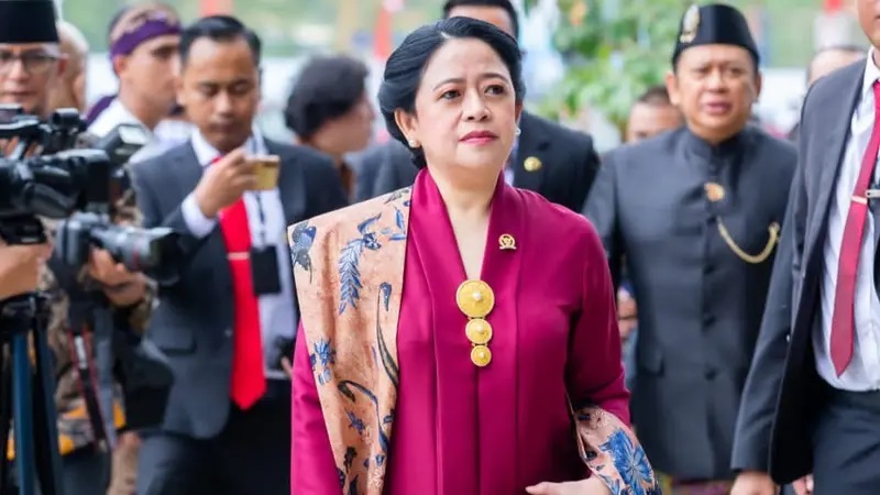 Puan Maharani saat mengikuti upacara HUT ke-79 Kemerdekaan RI di IKN [Foto: Istimewa]