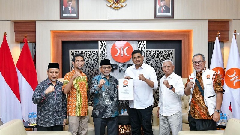 Partai Keadilan Sejahtera (PKS) resmi mendukung menantu Presiden Jokowi di Pilkada Sumut. [Foto: