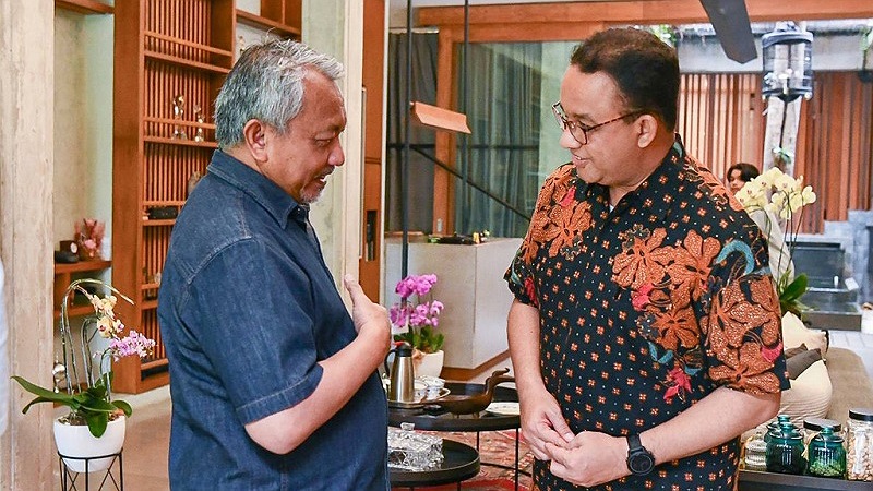 Presiden PKS Ahmad Syaikhu dan bakal calon gubernur Jakarta Anies Baswedan. [Foto: Repro]