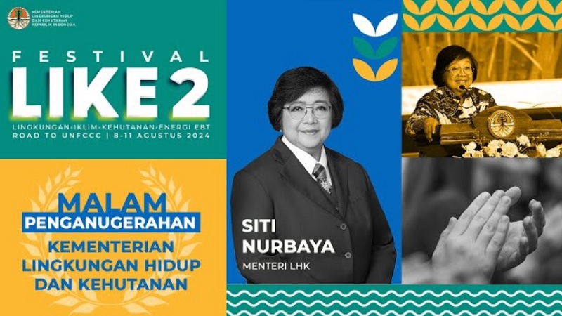 Menteri LHK Siti Nurbaya hadir dalam acara Festival LIKE-2 di JCC. [Tangkapan Layar]