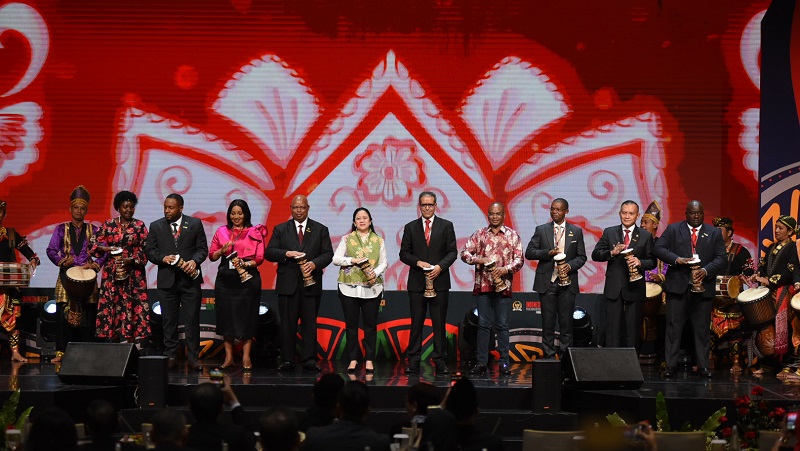 Ketua DPR RI Puan Maharani saat membuka Indonesia-Africa Parliamentary Forum (IAPF) 2024 di Nusa Dua Bali, Minggu (1/9).