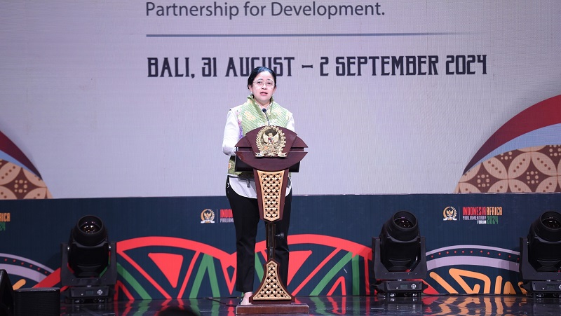 Ketua DPR RI, Puan Maharani, saat menutup secara resmi Indonesia-Africa Parliamentary Forum (IAPF) di Nusa Dua, Bali. [Foto: Dok DPR]