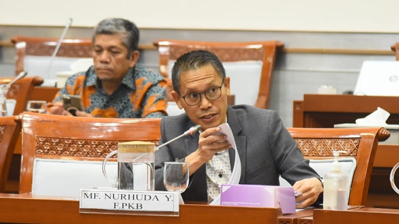 Anggota Komisi VIII DPR RI Nurhuda Yusro saat Rapat Kerja Komisi VIII dengan Kepala BNPB. [Foto: Repro]