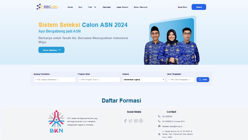 Pembukaan seleksi CPNS tahun 2024. [Foto: Repro]