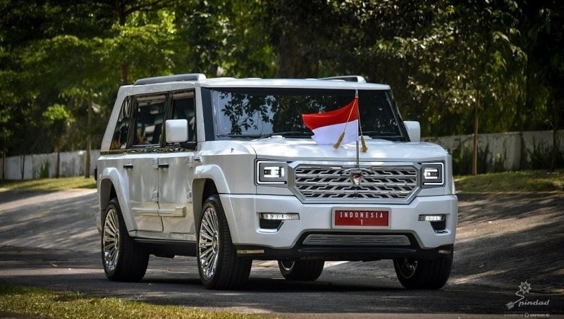 Mobil Maung Garuda Limousine buatan Pindad, kendaraan RI 1 Presidene Prabowo Subiantio. [Foto: Ist/RMN]