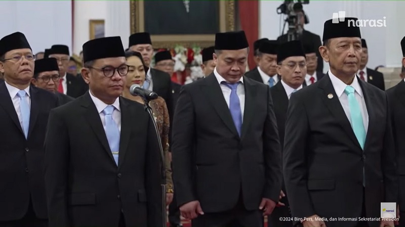 Pelantikan Dr Ace Hasan Syadzili diangkat sebagai Gubernur Lemhanas RI. [TangkapanLayar]