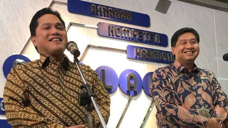 Menteri BUMN Erick Thohir dan Menteri Perumahan membidik lahan BUMN dan sitaan koruptor untuk realisasikan 3 juta rumah. [Foto: Disway/RMN]