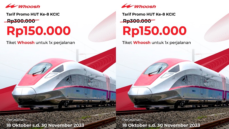 Ilustrasi promo kereta api cepat. KCJB. [Foto: Repro/RMN]