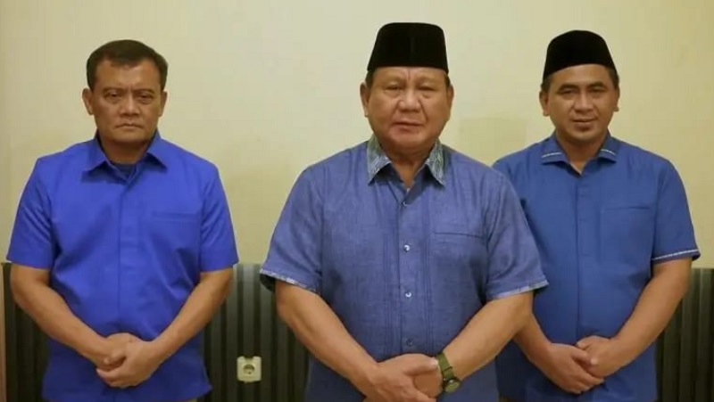 Presiden Prabowo Subianto yang juga Ketum Gerindra memberikan dukungan politik di Pilkada Jateng ke pasangan  Ahmad Luthfi - Taj Yasin. [Foto: TangkapanLayar]