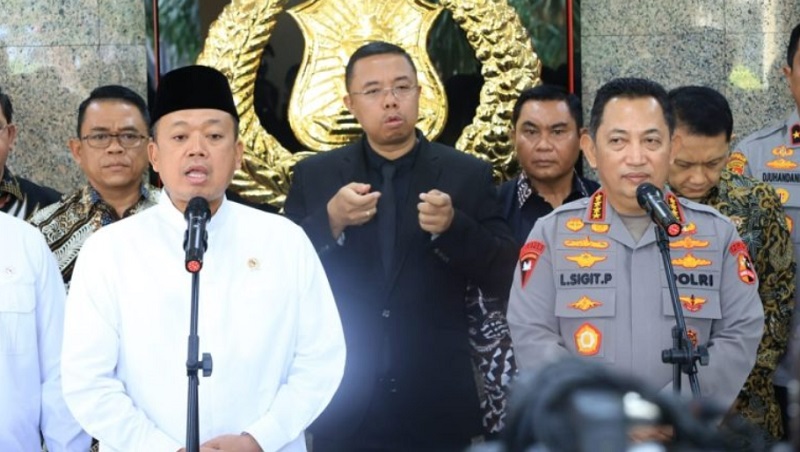 Menteri ATR/BPN Nusron Wahid bertemu dengan Kapolri Jenderal Litsyo Sigit Prabowo bahas pertanahan. [Foto: Dok Humas Polri/RMN]