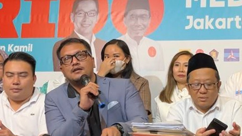 Tim Pemenangan Ridwan Kamil-Suswono (RIDO) meolak hasil rekapitulasi Pilkada Jakarta dan akan mengajukan gugatan ke MK. [Goto: Repro/RMN]