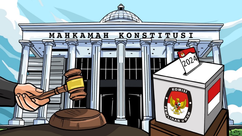 Ilustrasi tulisan Dahlan Iskan terkait sengketa pilkada di MK. [Disway]