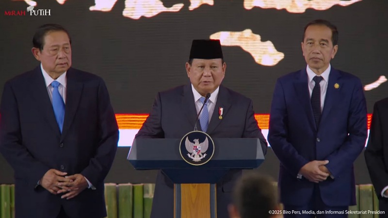 Presiden Prabowo Subianto meluncurkan Badan Pengelola Investasi (BPI) Daya Anagata Nusantara (Danantara) di Istana Merdeka, Senin, 24 Februari 2025. - Foto: Tangkapan Layar-