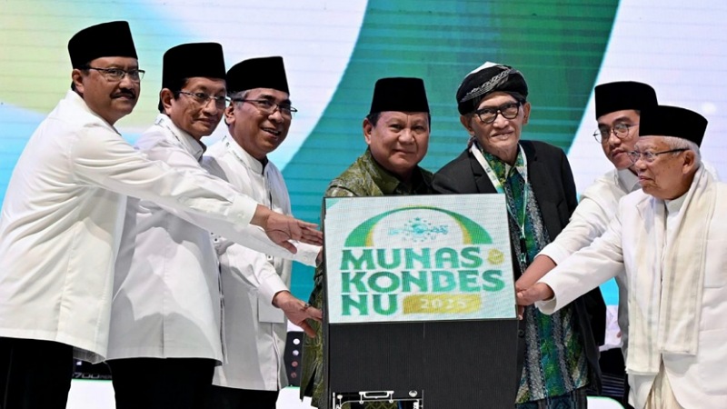 Presiden Prabowo Subianto menghadiri Peringatan Harlah Ke-102 Nahdlatul Ulama (NU) di Istora Senayan, Jakarta,  Rabu, 5 Februari 2025. [Foto: BPMI Setpres/RMN]