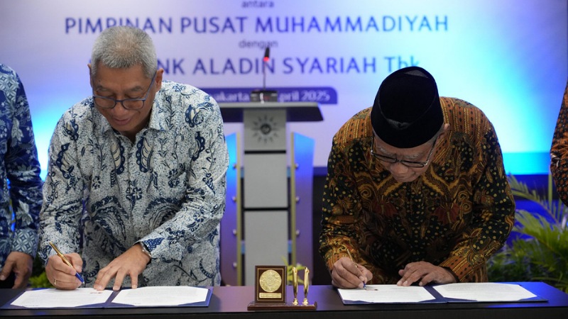 PP Muhammadiyah melakukan MoU dengan PT Bank Aladin Syariah Tbk resmi dimulai. - Dok Muhammadiyah -