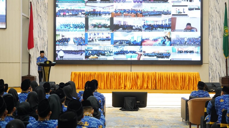 Menag Nasaruddin Umar Lantik 71.336 PPPK Kemenag. - Foto: Dok Kemenag -