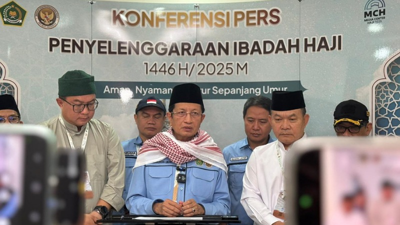 Menag Minta Maaf Usai Armuzna, Akui Ada Kendala Tapi Haji Berjalan Baik! Menteri Agama Nasaruddin Umar menyampaikan permintaan maaf atas kendala yang terjadi pada penyelenggaraan ibadah haji 2025 - Foto: Dok Kemenag -