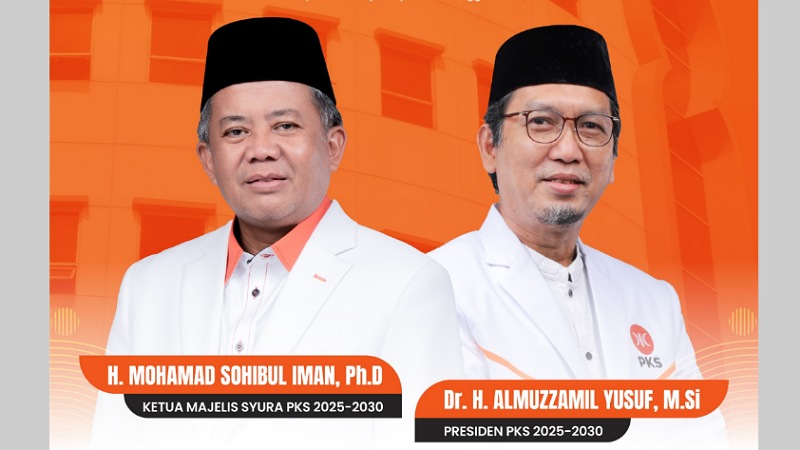 Ketua Majelis Syura PKS:  Mohamad Sohibul Iman, Ph.D. dan Presiden PKS  Dr. Almuzzammil Yusuf, M.Si., Periode 2025-2030 - Foto: Dok PKS -
