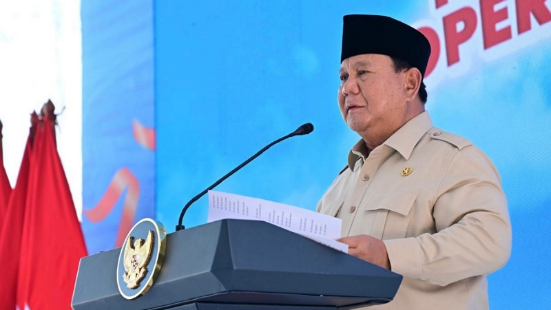 residen Prabowo Subianti saat meluncurkan 80 ribu Kelembagaan Koperasi Desa/Kelurahan Merah Putih di Desa Bentangan, Klaten, Jawa Tengah, Senin (21/7/2025). - BPMI Setpres -