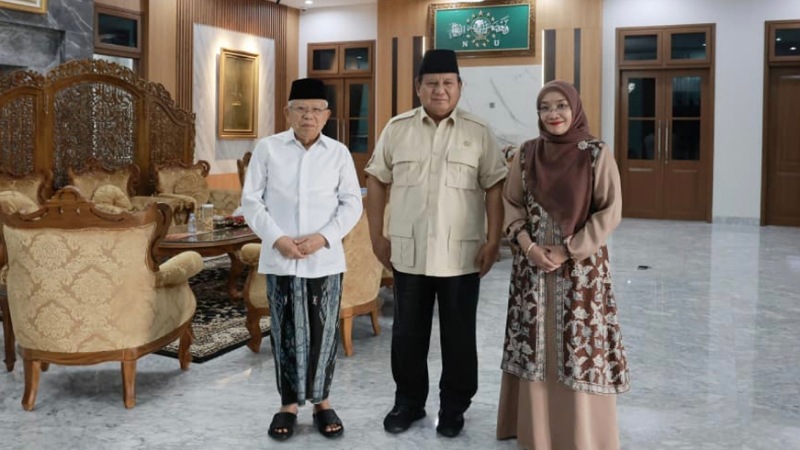 Prabowo Sambangi KH. Ma’ruf Amin di Depok, Ada Apa? Presiden Prabowo Subianto bersilaturahmi dengan akil Presiden ke-13 Republik Indonesia, K.H. Ma’ruf Amin, di Depok, Jawa Barat, Minggu (24/8/2025). - BPMI Setpres -