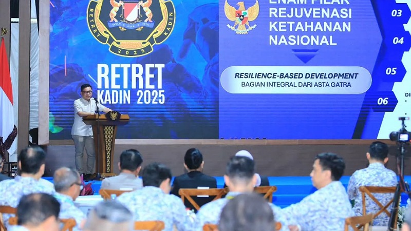 Gubernur Lembaga Ketahanan Nasional (Lemhannas) RI, Tb Ace Hasan Syadzily dia acara Retreat KADIN 2025 di Magelang -Istimewa/RMN -