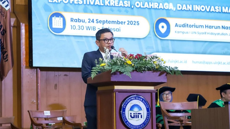 Ketua Umum Ikatan Alumni UIN (IKALUIN) Jakarta, Dr. Tb Ace Hasan Syadzily di acara Dies Natalis ke-68 UIN Jakarta - Istimewa/RMN -