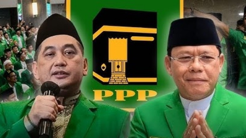 Dualisme Pimpinan PPP! Yusril Tegaskan Pemerintah Netral Agus Suparmanto (kiri) dan Muhamad Mardiono (kanan) saling mengklaim terpilih secara aklamasi sebagai Ketua Umum PPP. - Repro -