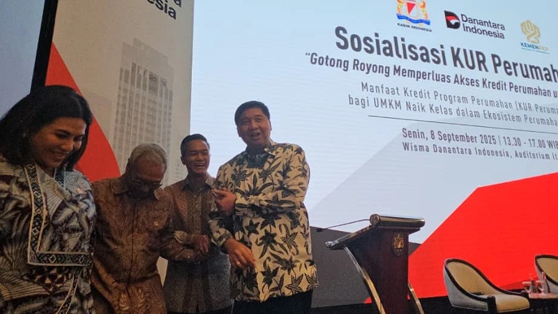 Menteri Ara Dorong UMKM “Naik Kelas” Lewat KUR Perumahan Menteri PKP Maruarar Sirait di acara Sosialisasi Kredit Usaha Rakyat (KUR) Perumahan di Wisma Danantara, Senin (8/9/2025) - Kemen PKP -