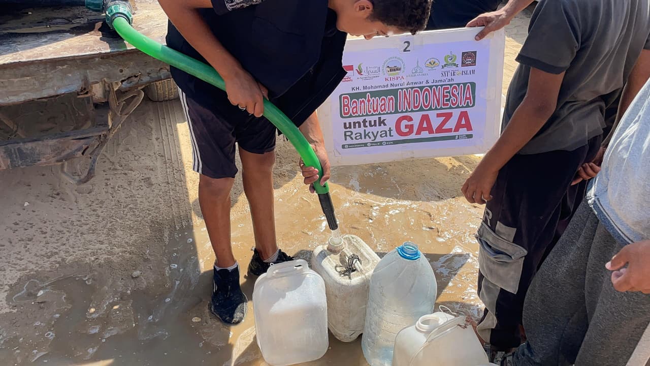 Momentum Maulid Nabi, KISPA Salurkan Bantuan Air Bersih untuk Warga Gaza