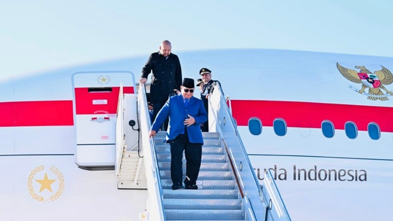 Presiden Prabowo Subianto saat tiba di Bandara Internasional John F. Kennedy, New York, Amerika Serikat, Sabtu (20/9/2025) - BPMI Setpres -